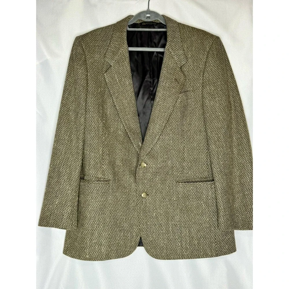 Nino Cerruti Sport Coat Mens 42R Brown Wool Tweed Blazer Neiman Marcus Italy
